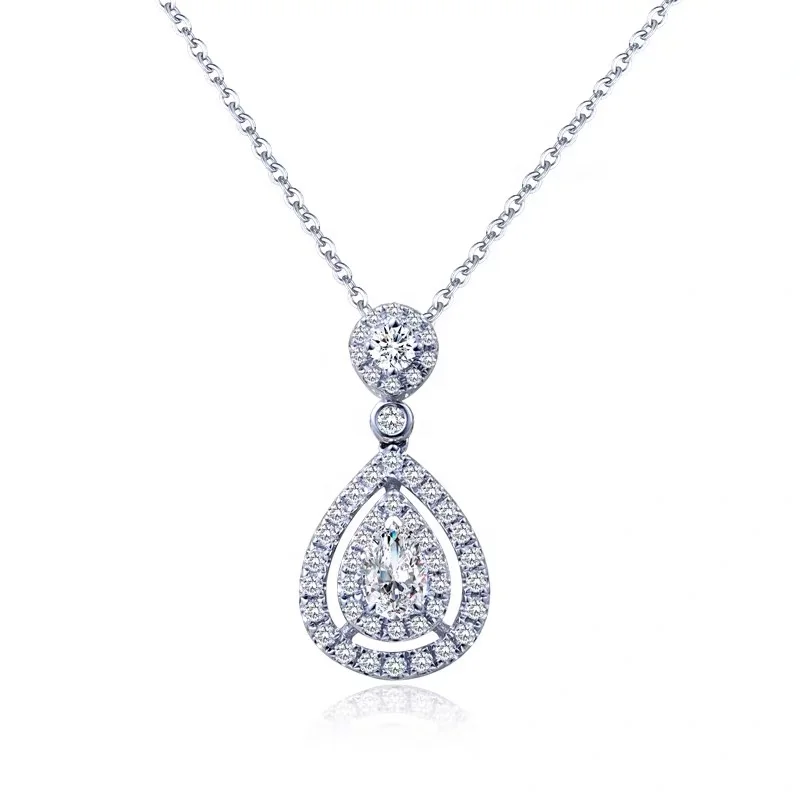 

2021 new design VVS lab grown loose diamond jewelry women diamond necklace pendant, D(contact sale what you want)