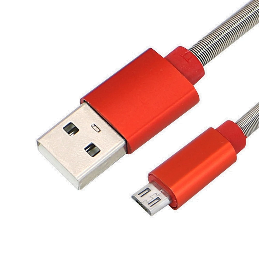 

Android metal half spring Q charging cable for type-c micro-usb mobile phone data cable