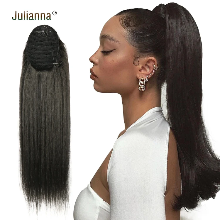 

Julianna Bone Straight Yaki Texture Best Selling Wholesale 2022 New Design 28Inch 613 Blonde Afro Kinky Synthetic Ponytail, 1b, t1b/27, t1b/30, t1b/bug, t1b/613 in stock