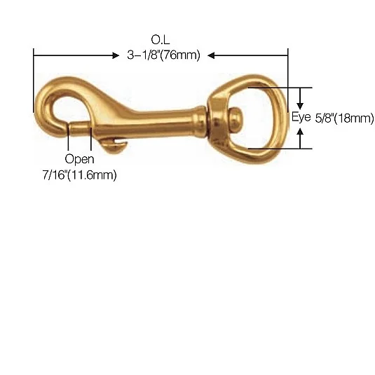 

5/8" brass snap hook