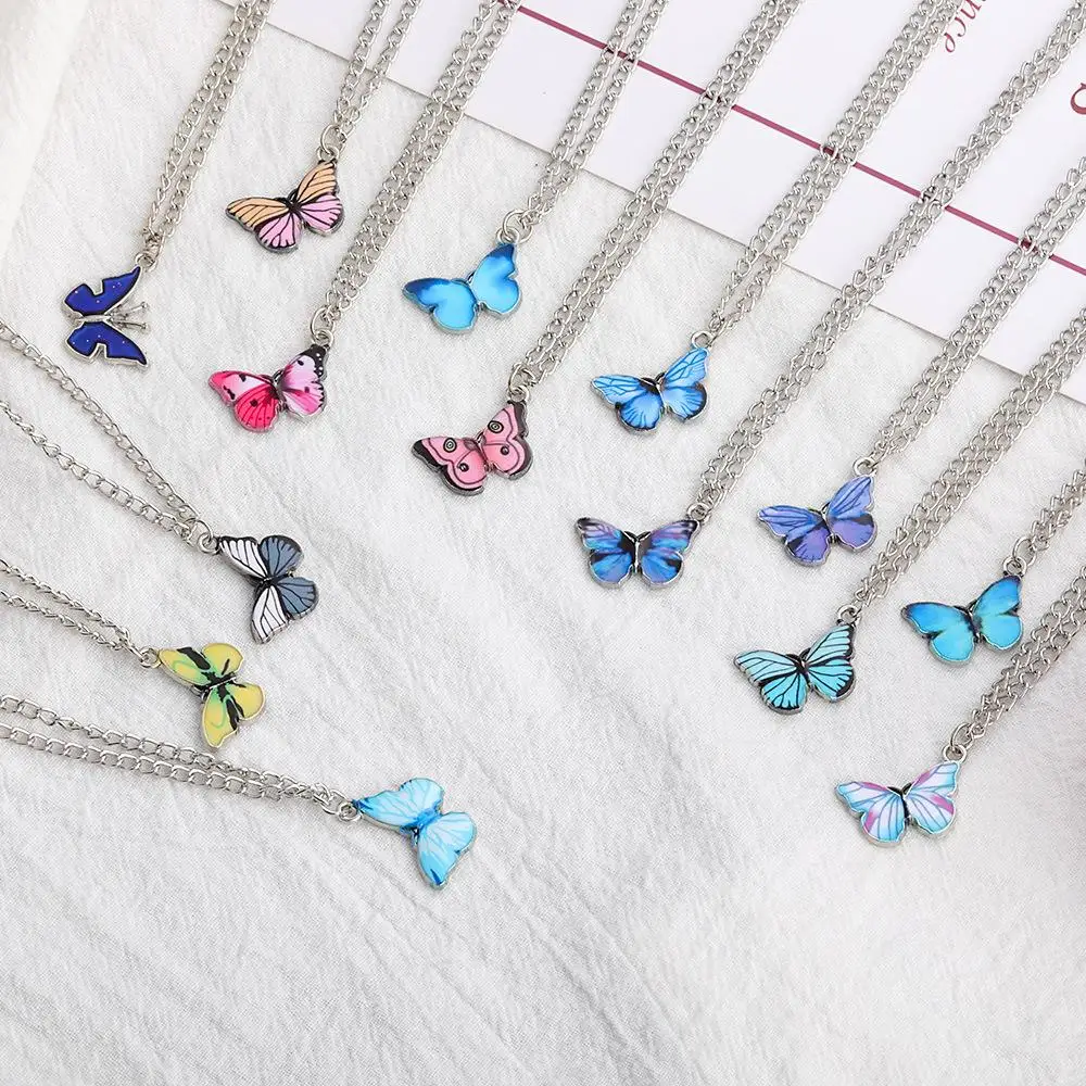 

Factory direct simple butterfly necklace exquisite lady clavicle pendant jewelry, As shown