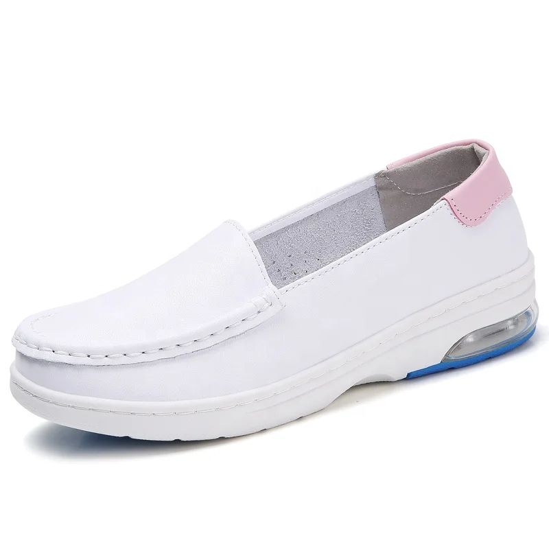 

Comfortable Cow Leather Hospital Nurse Shoe Anti Slip White Nursing Shoes For Nurse