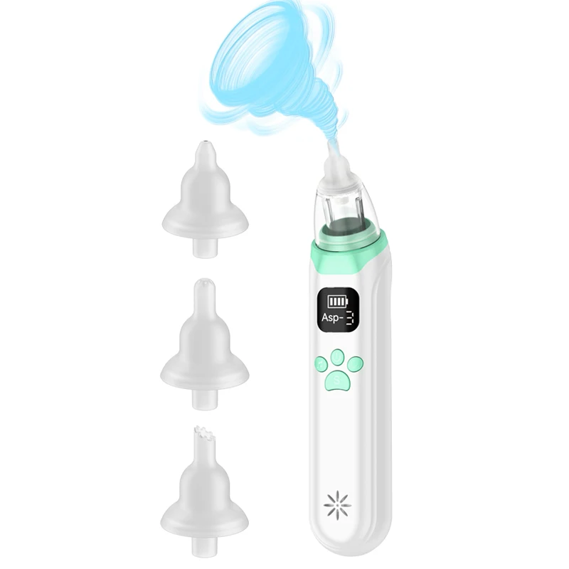 

Aspirator for Nose Cleaning Baby Food Grade Silicone Vacuum Infant Nasal, White