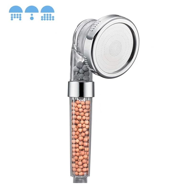 

Detachable Ionic Filter Shower Head 3 Setting high pressure water saving Handheld ShowerHead dropshipping