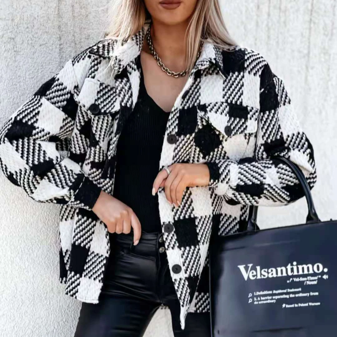 

New Fashion Print Lapel Medium Length Printing Suit women Coat in 2022 she in, Picture
