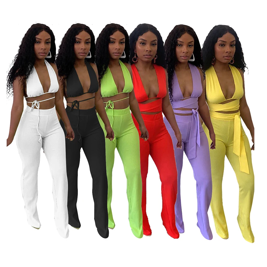 

European and American new women's sexy multiple legged open back fashion suit