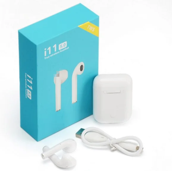 

China Shenzhen Wholesale TWS Bluetooth Headset Hot Sale i11 Wireless TWS Earbuds Earphone, White