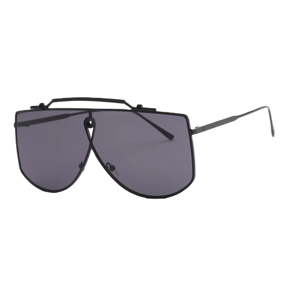 

[RTS]2021Popular Big Frame Double Bridge Colorful Square Metal Sunglasses For Men CE Eyewear Glasses