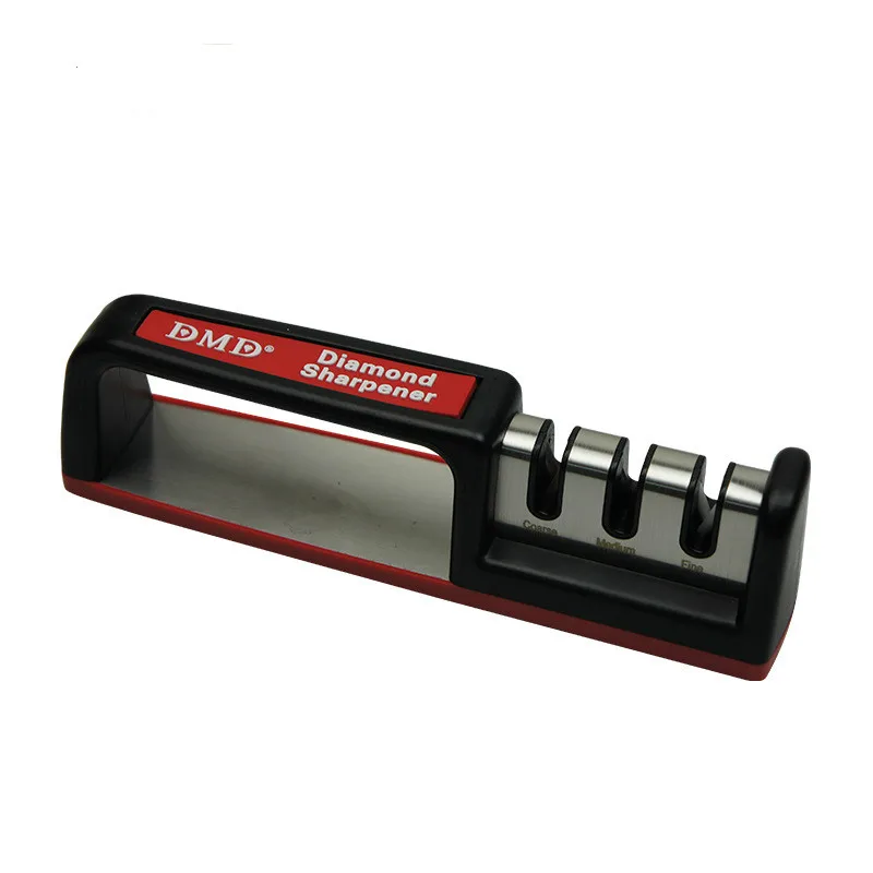 

2020 Professional Kitchen Diamond Hone Manual Knife Sharpener 3 Stages Professional Knife Sharpener, Red