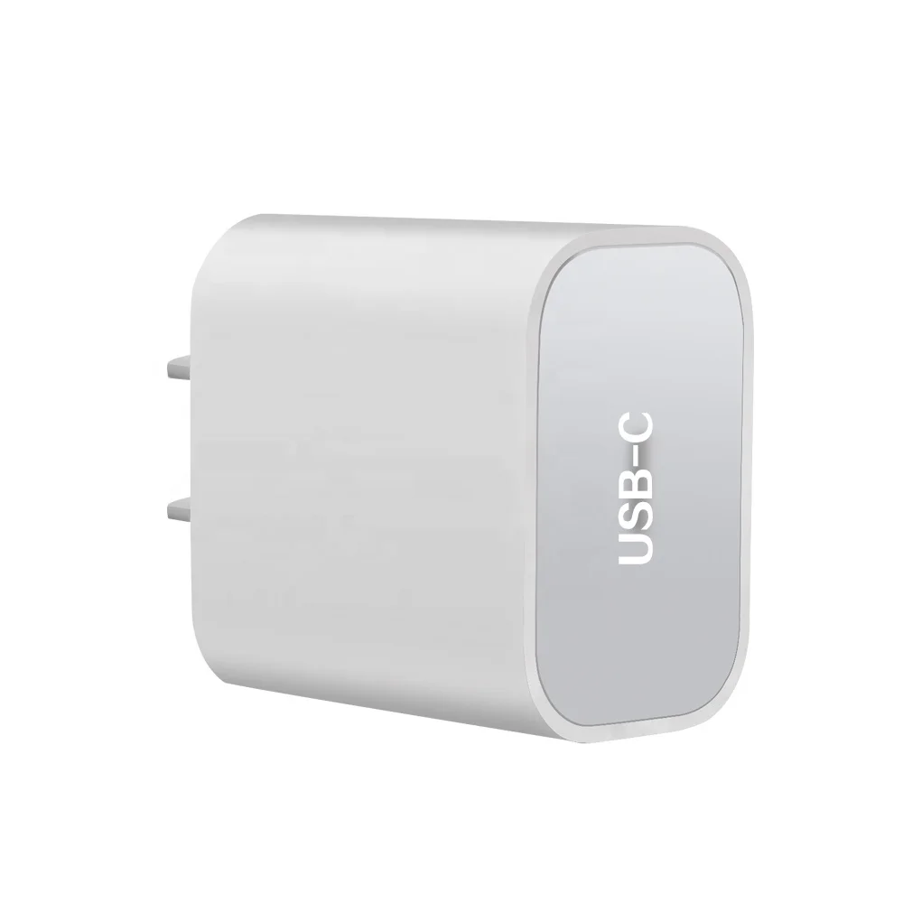 

Fast Charger for IPhone Mobile Accessories Charger Quick Charge Adapter 18W PD Wall Charger, White