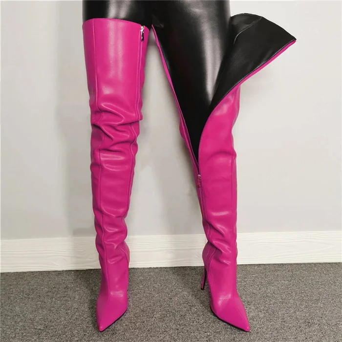 

L85A1-wholesale fashion PU thigh high boots women heels for ladies women heel, Picture