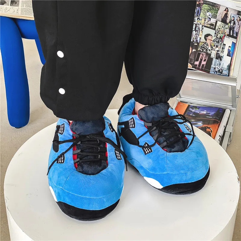 

New Fashion Winter Cotton Shoes Warm Homehouse Plush Yeezy Jordan Aj Cozy Sneakers Slippers