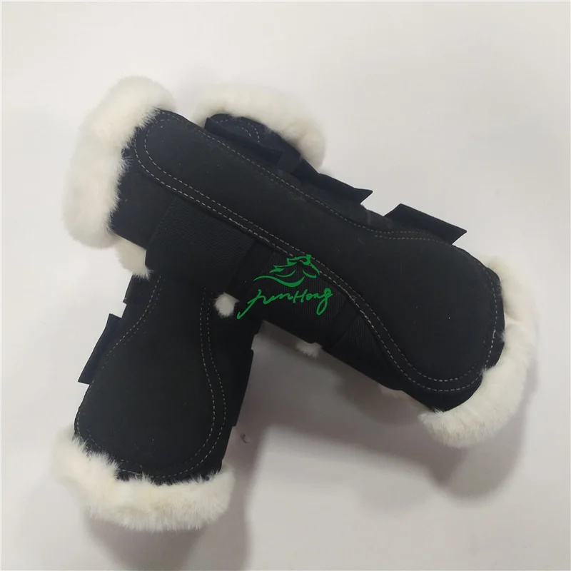 

Factory wholesale horse boots horse tendon boots Crystal Brushing Boot, Black and customized