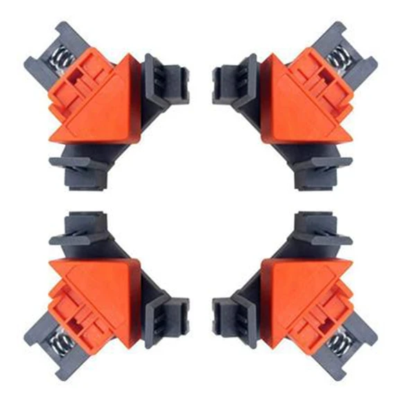 

4 pcs 90 Degree Right Angle Clamp Fixing Clips Picture Frame Corner Clamp Woodworking Hand Tool Angle Clamps Pipe Clamp