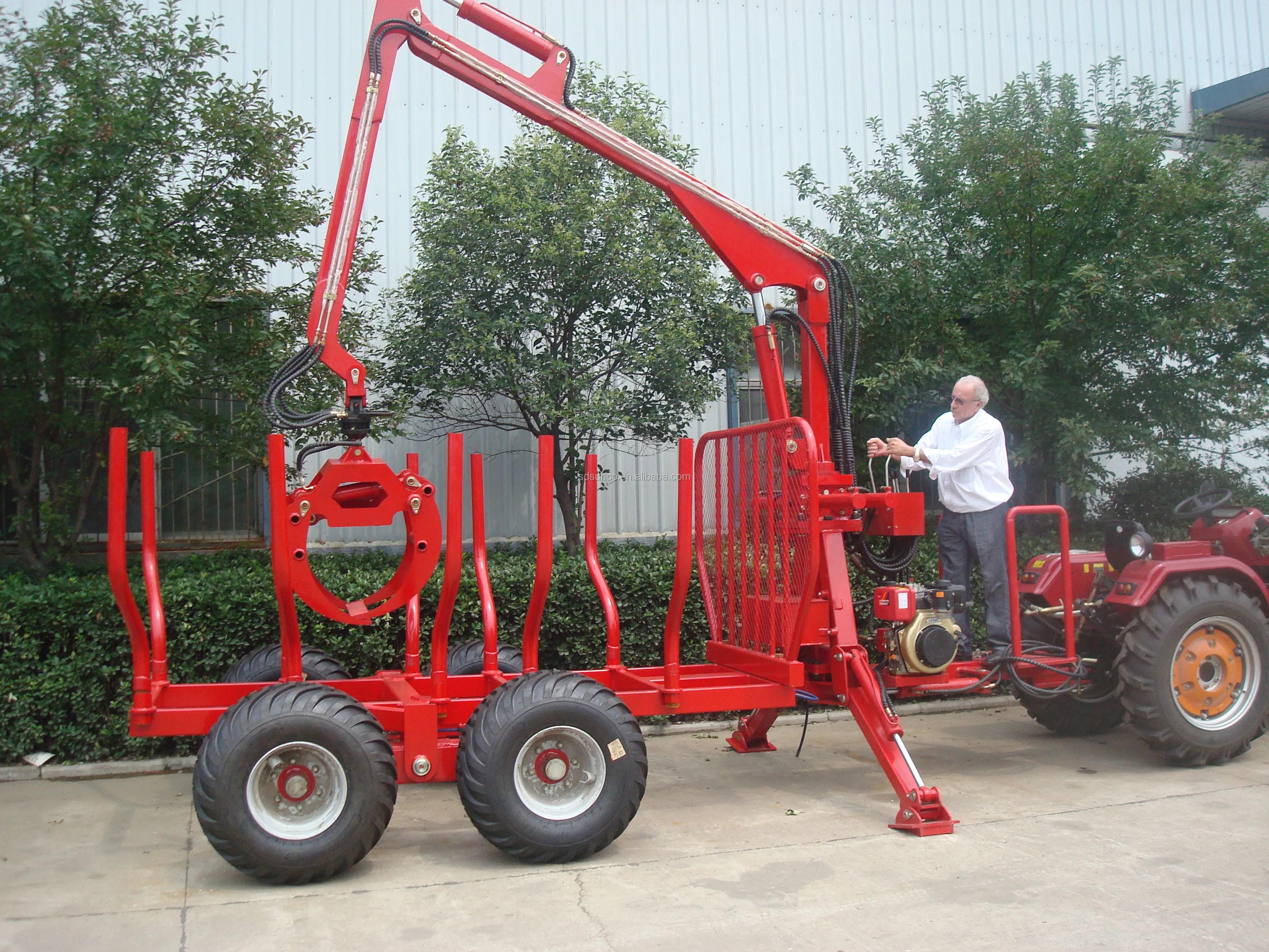 Logging Hydraulic Grab Timber Trailers Buy 3 Tons Log Trailer With