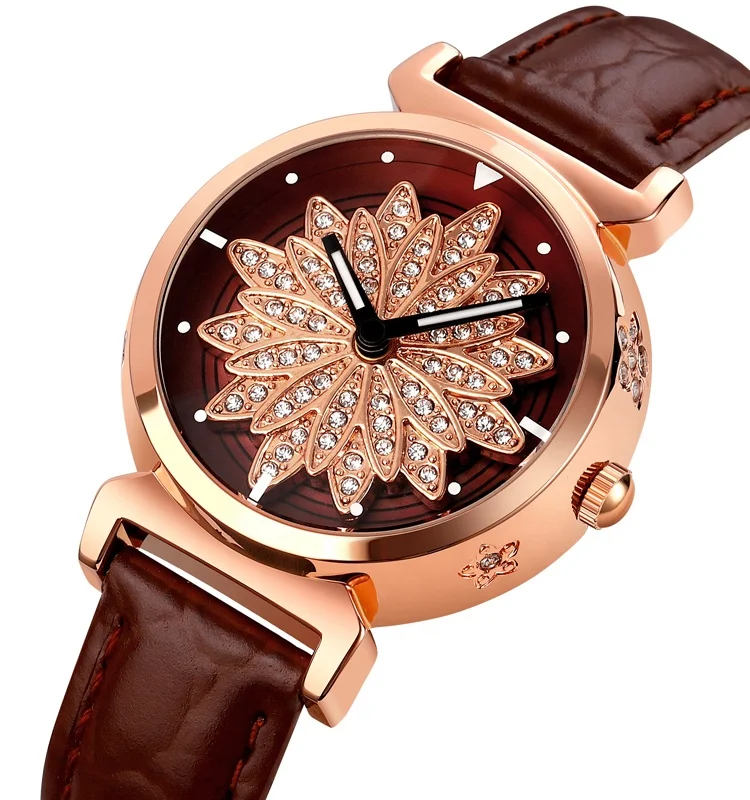 

Ladies Watch Guangzhou Skmei Competitive Price Minimalist Custom Logo Quartz Lady Watches Fashion Casual Bling Dial Watches, Brown,red,black,white