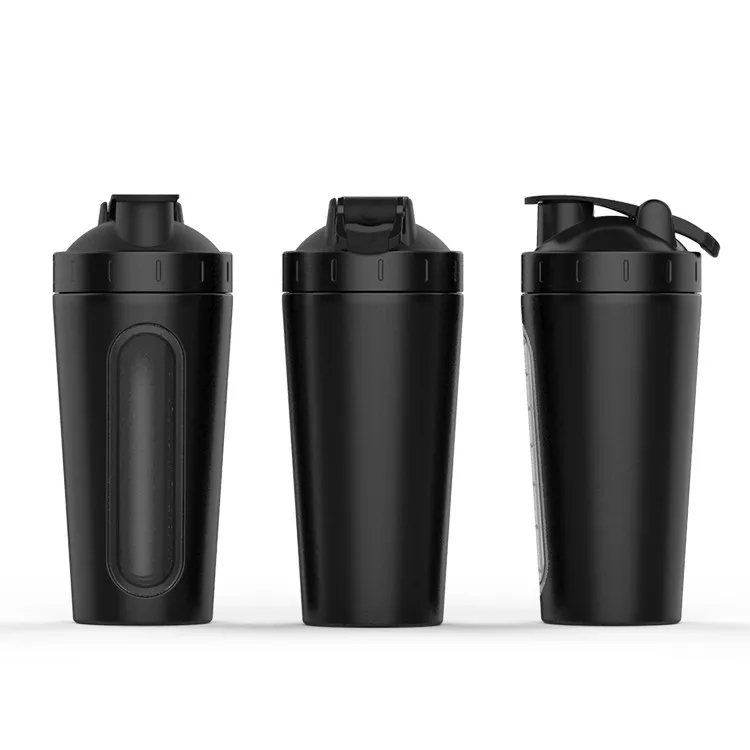 Joyshakers Protein Shaker With Visible Window Stainless Steel Shaker