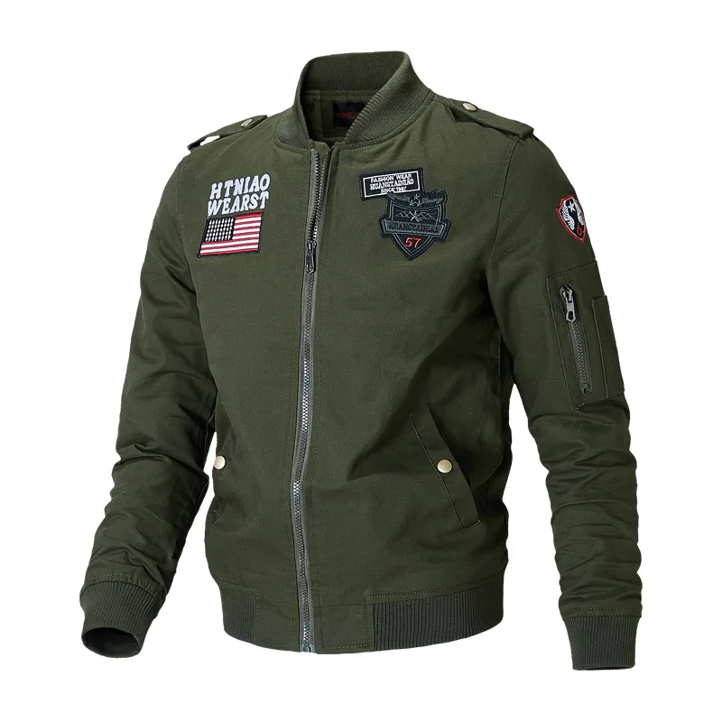 

Hot Selling winter Fashion Windbreaker Coats 2022 Air Force Bomber Jacket Cool Bot Choice Men's Jackets&Coats Letterman Jacket