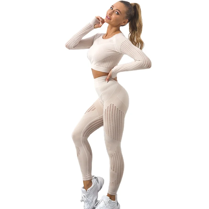 

Excercise Equipment Sexy Gym Yoga Fitness Clothes Women Set Leggings High Waist Active Wear Suit Slimming Print Pattern