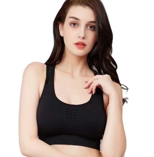 

Mesh hollow pullover no breasts breathable vest removable sports underwear