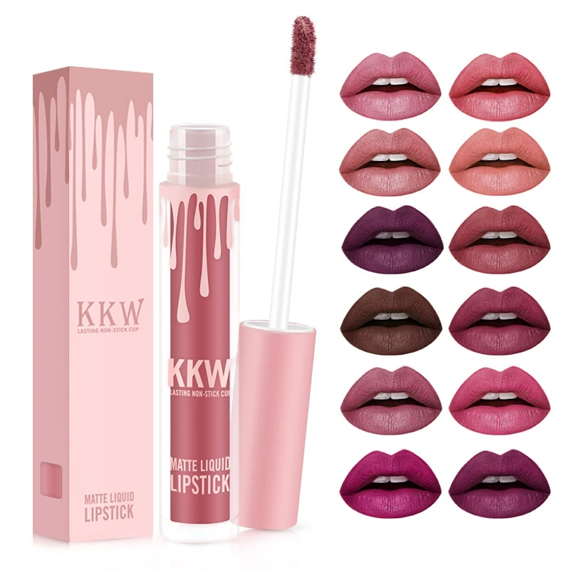 

Lip Glaze Lip Gloss Liquid Lipstick Matte Private Label Lipstick Non-Stick Cup Matte Long Lasting Makeup