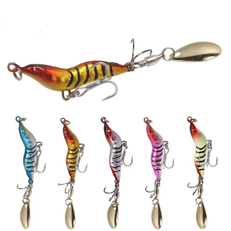 

WEIHE 9g 15g 22g 30g VIB Fishing Lures Shrimp lure with Spoon Floating Minnow Artificial Fishing Wobblers Hard Crankbait Tackle, Vavious colors