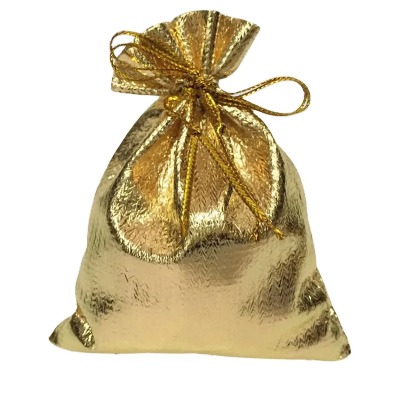 

Drawstring Gift Bags Gold and Silver Foil Bags Jewelry Gift Bags Accessories Packaging Gold/Silver Color Cloth Jewelry Pouches