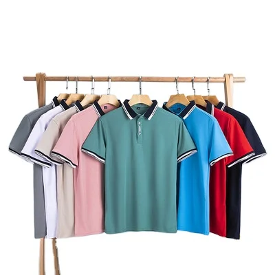 

2021Milk silk short sleeve polo shirts wholesale custom summer Lapel polo t shirt for men and women designer polo shirt, 8 colors