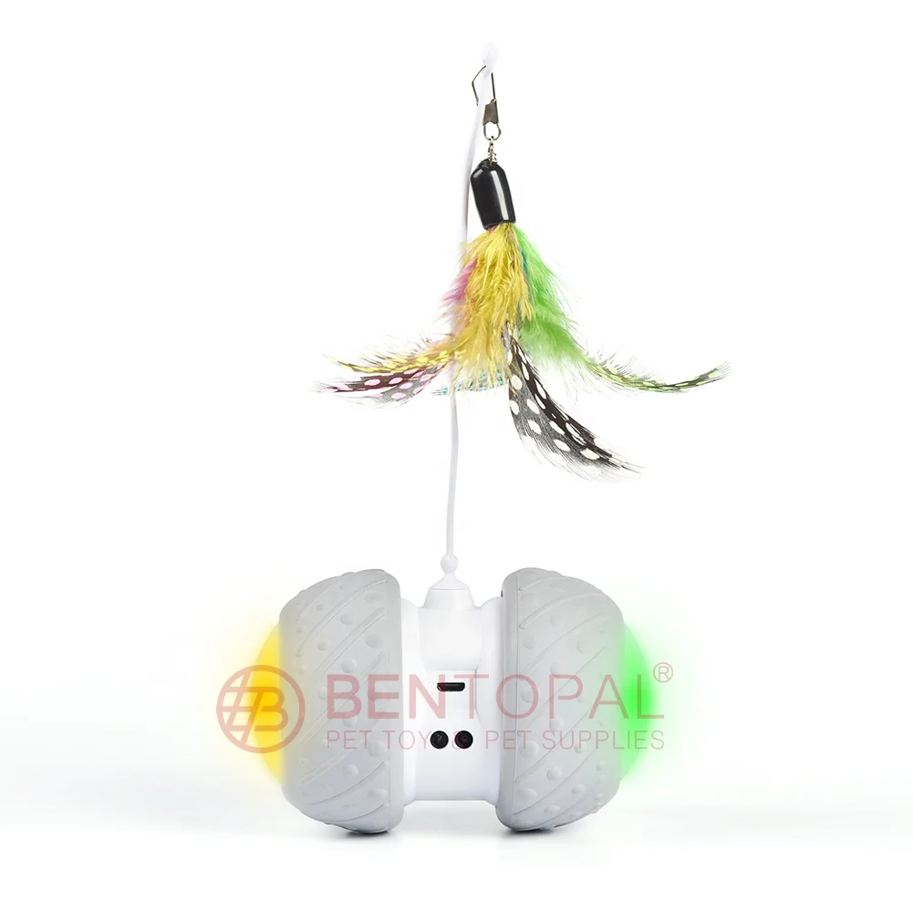 
Cat toy Feather Stick Cat Toy Automatic Sensing Obstacles Teasing cat intelligently 