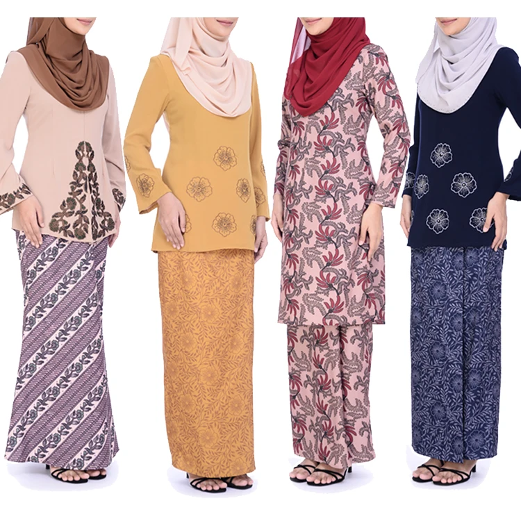 New Designs Muslim Women Elegant Malaysia Suit Long Sleeve Ladies ...