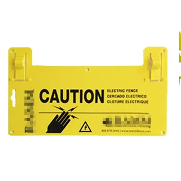 

Farm Fence Usage Plastic Warning Sign Electric Fence Electric Fence Waring Sign Board, Yellow or can be customized