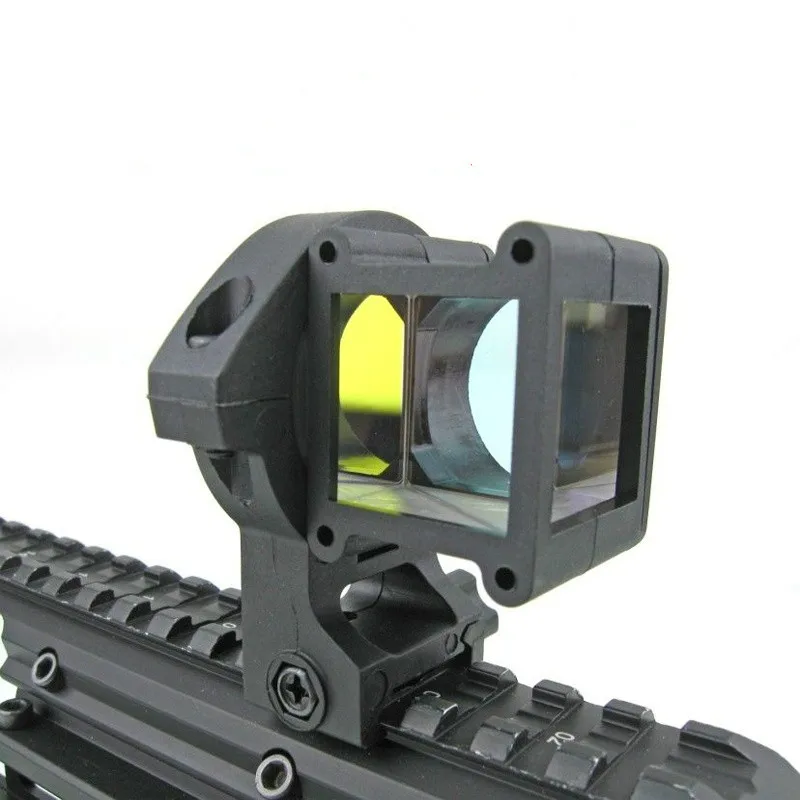 

Airsoft Angle Sight w/standard & 360 degree rotate Picatinny Mounts Fit 20MM Rail For Hunting, Black/tan