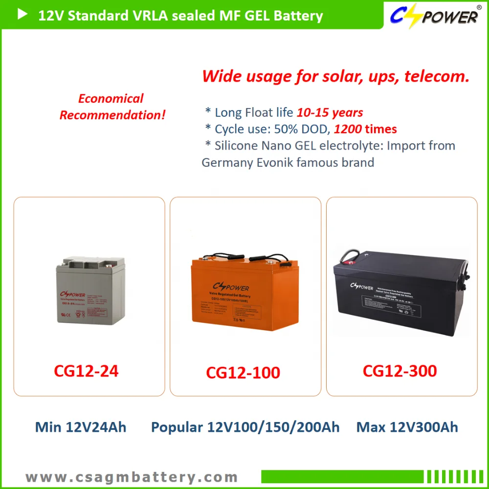 
Rechargeable 12V 100ah VRLA AGM Lead Acid Battery for UPS Telecom 