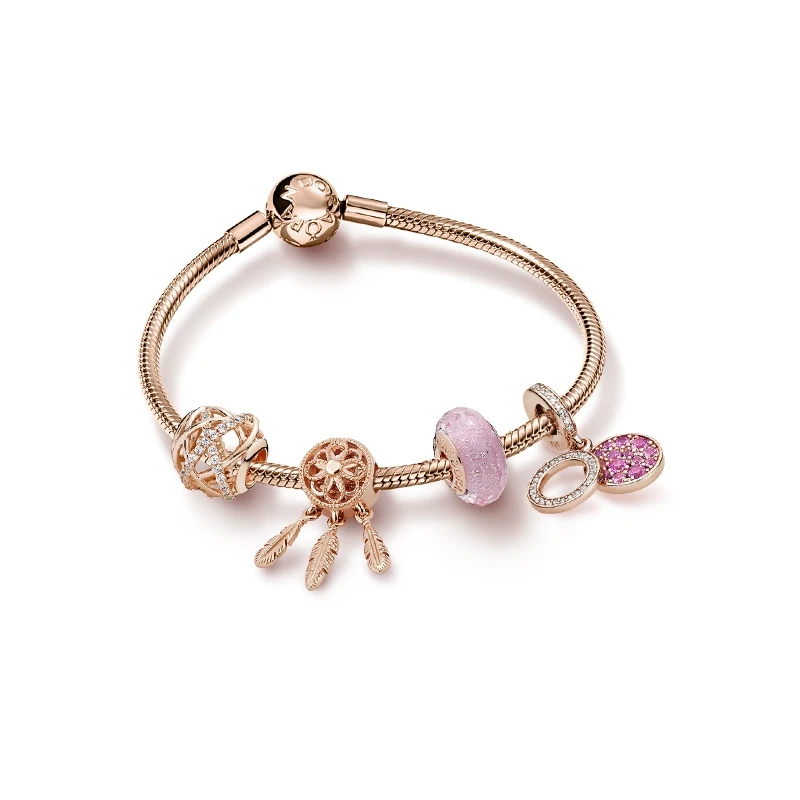 

Factory wholesale high quality rose gold charm fashion bracelet