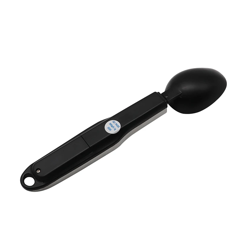 

Hot sale convenient kitchen food spoon Measuring Spoon Scale, Black white or oem