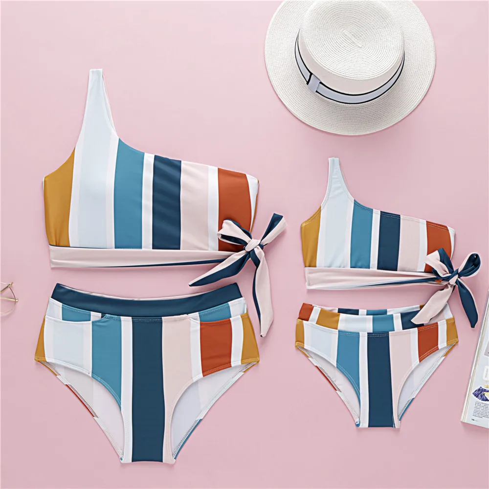 

Family clothing mommy and me swimwear Mother Daughter Matching Bikini, Mixed color