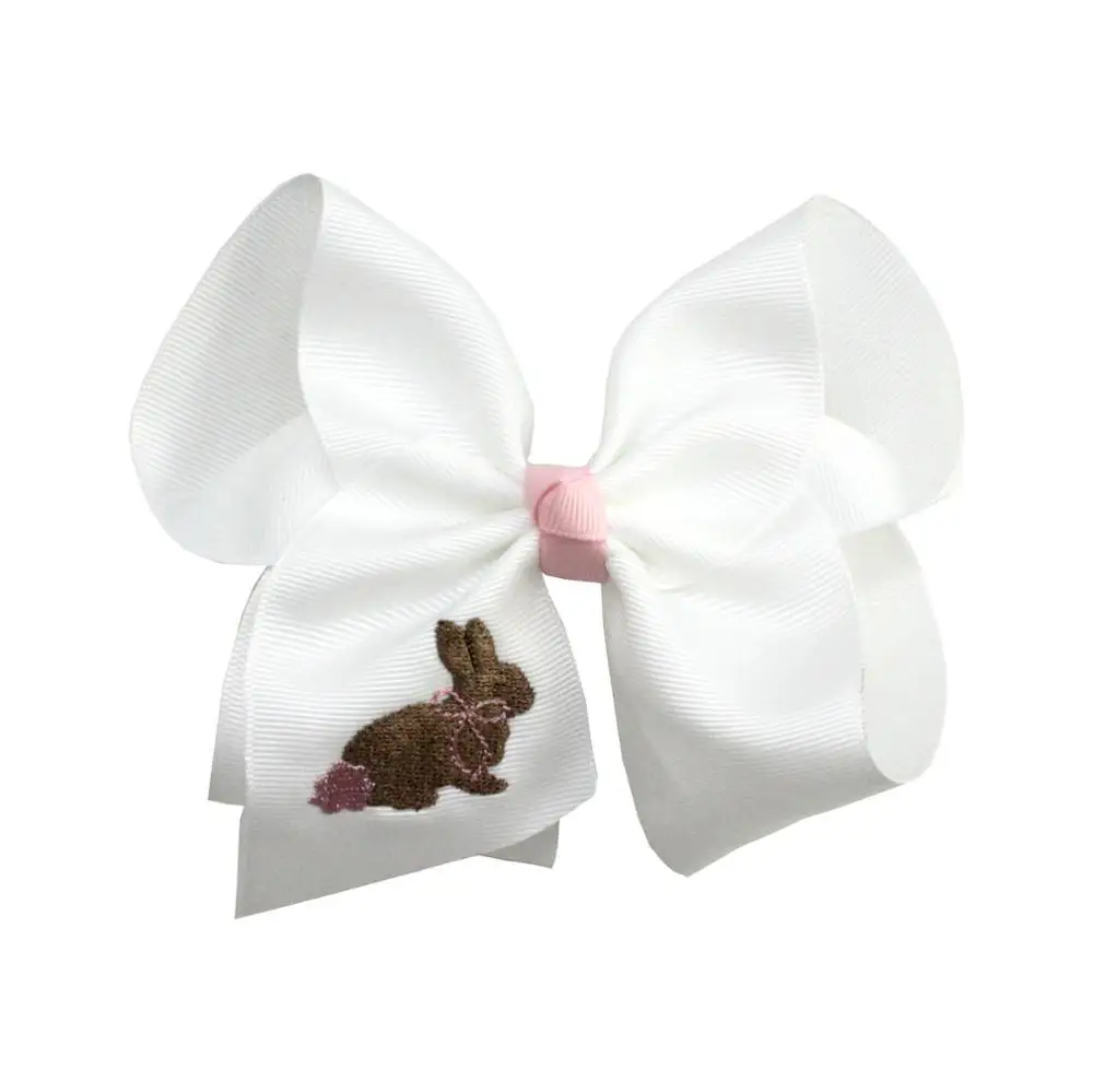 

Easter hair bows cute bunny boutique hair clip for girls