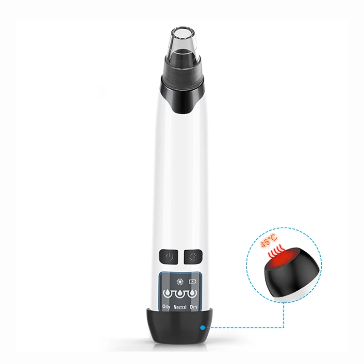 

2021 oem electric suction blackhead remover vacuum with heat function, White