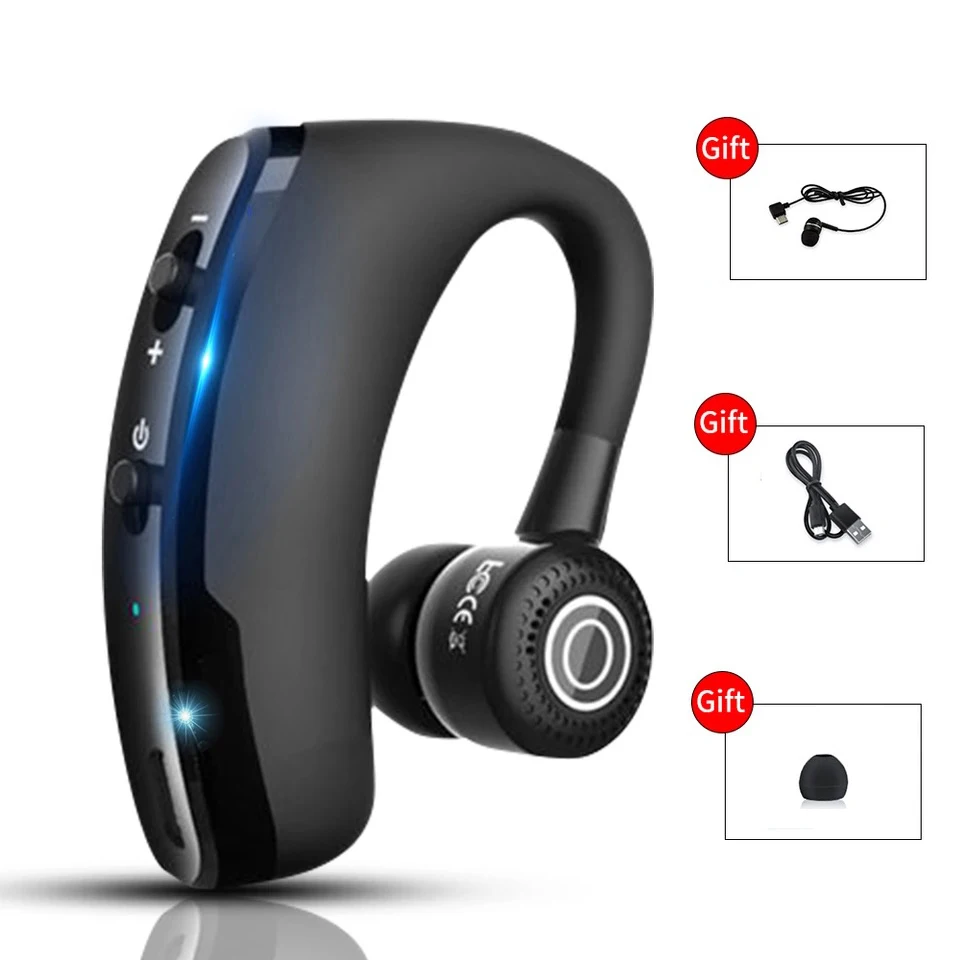 

Cheap V8 V8S V9 Single earphone 270 degree rotation BT 4.2 handsfree call business Ear hook headphone headset, Black