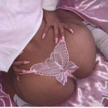 

EY196 Lace Hollow Out Pearl t back panties sexy butterfly sexy thong wholesale, Photo