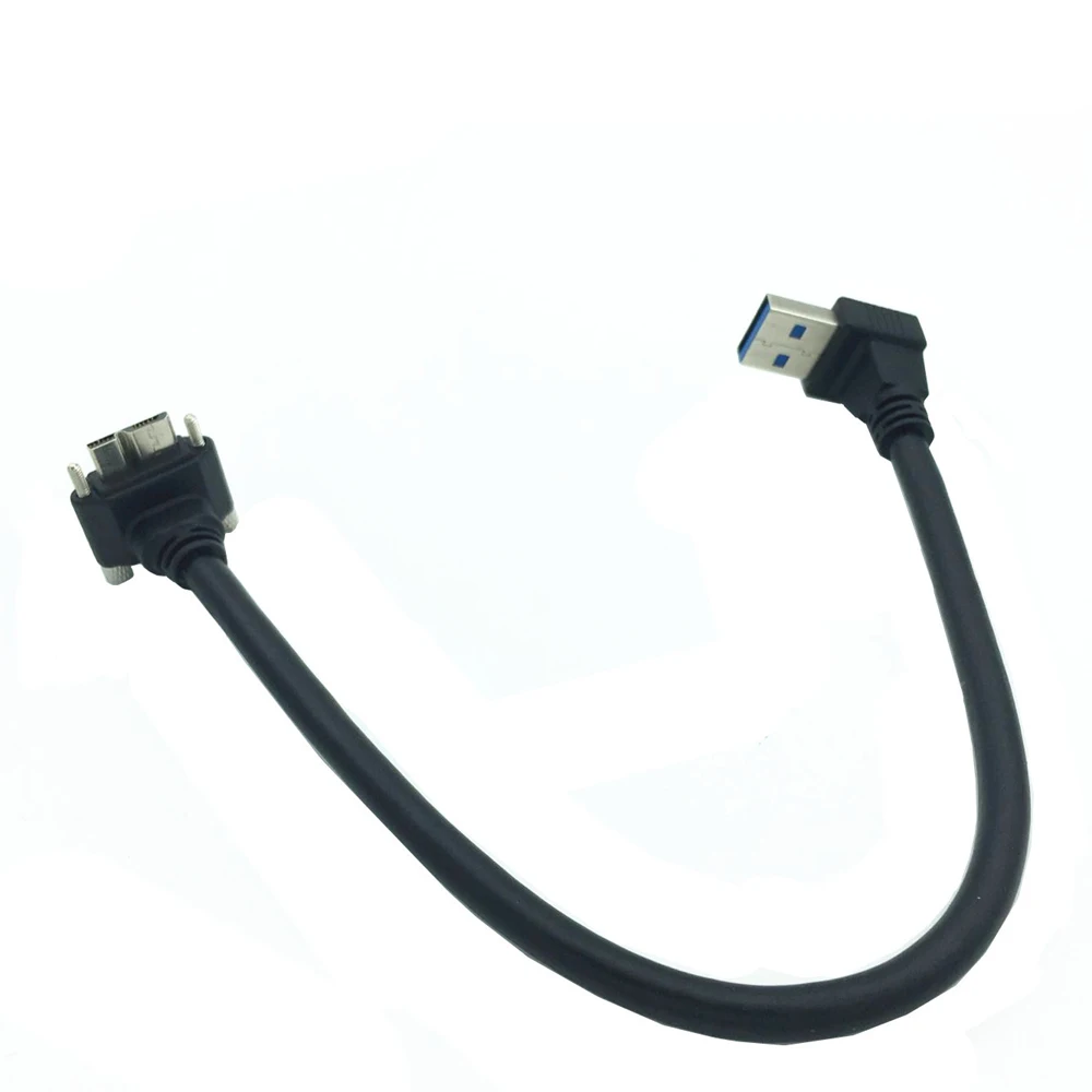 

25cm USB 3.0 Micro B male Down angle to USB A male Down angle cable