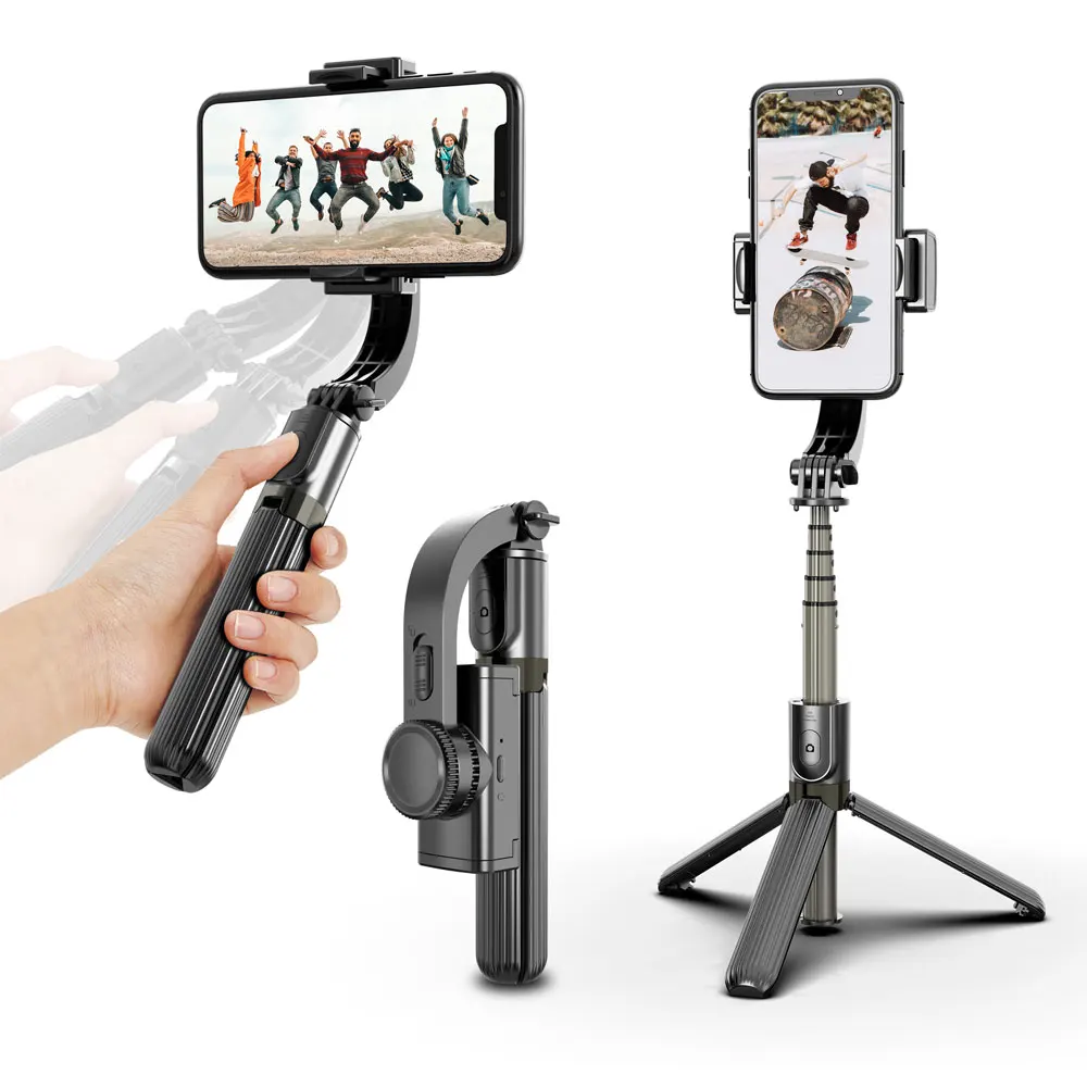 

L08 Hot Sale Gimbal Stabilizer Tripod Selfie Stick 360 Rotation Handheld Anti-Shake Selfie Video Stabilizer