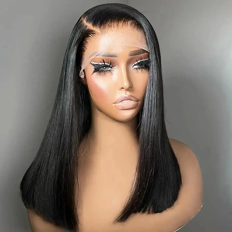 Wholesale Bob Hd Lace Front Wig 100% Virgin Hair Bob Wig for Women Natural Black Best Indian Hair Hd Lace Wigs Human Hair