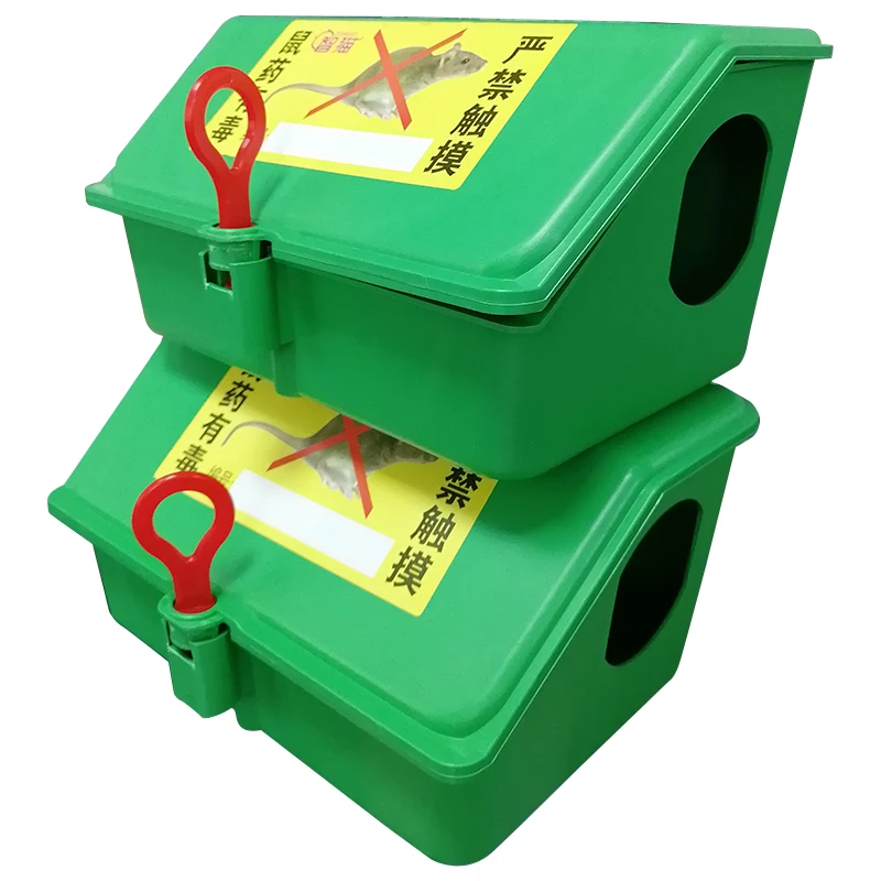 

Wholesale Mouse Trap Plastic Rat Box Bait Station Catching Live Animal Rodent Humane Cage Catcher, Green color