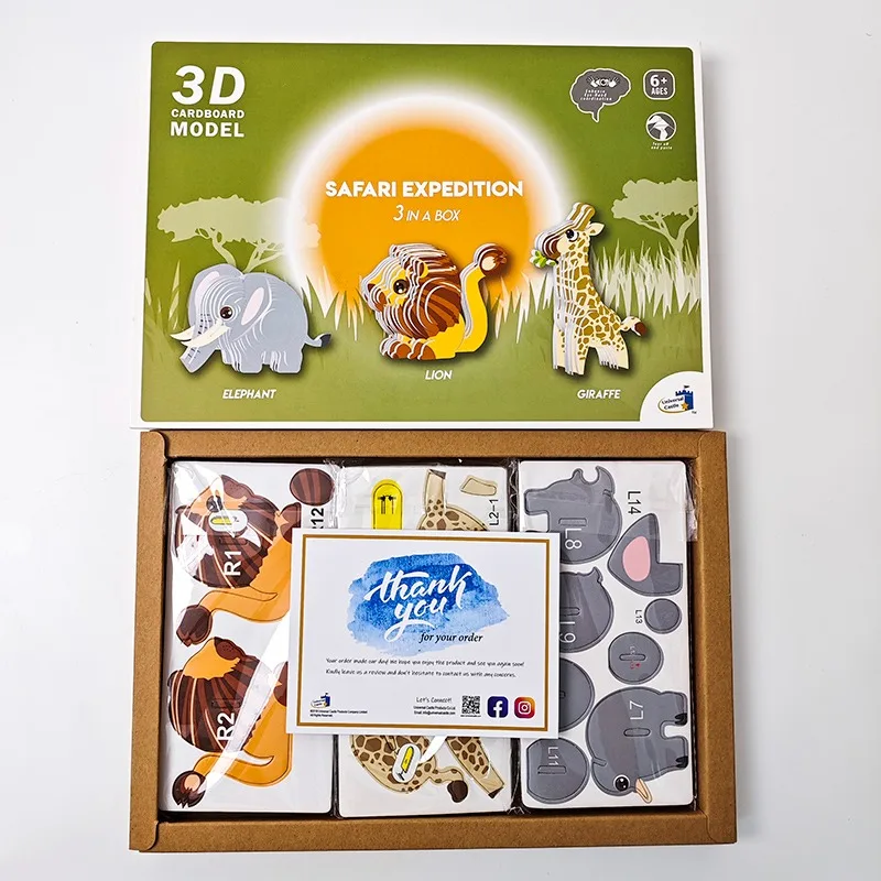 751373 Hunting Expedition 3D Children's Model Puzzle 3IN1 Set