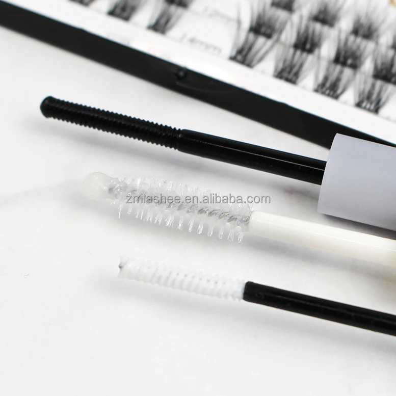 

Customized Packaging Soft Clear And Black Band Segment Lashes Cluster Individual Eyelash