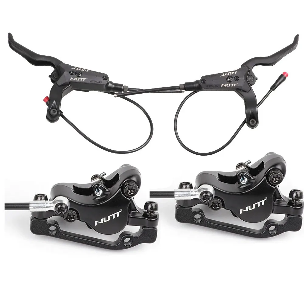 

NUTT Factoey Price Aluminum Alloy E-bike Brake Bicycle Mountainbikes Hydraulic Disc Brake, Black