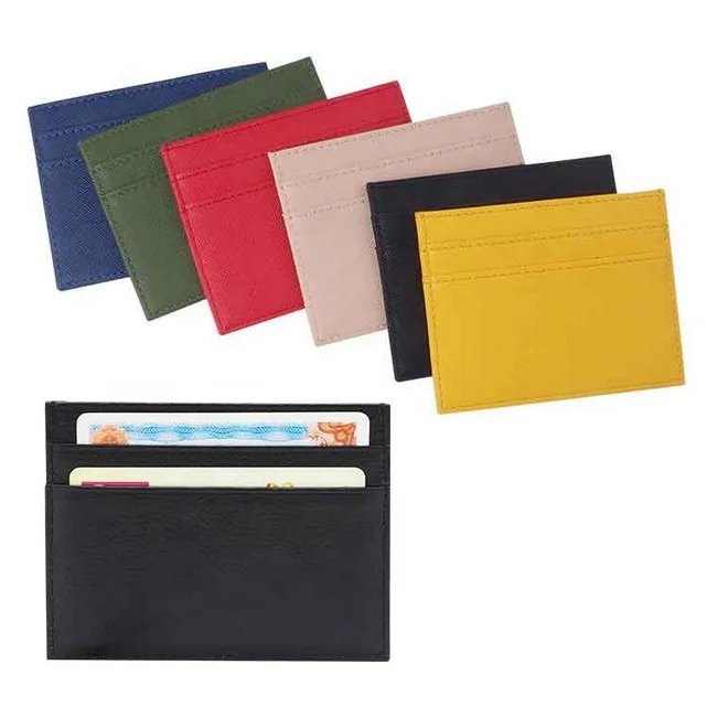 

Custom men leather card holder wallet RFID Blocking smart leather wallet for women, Customized color