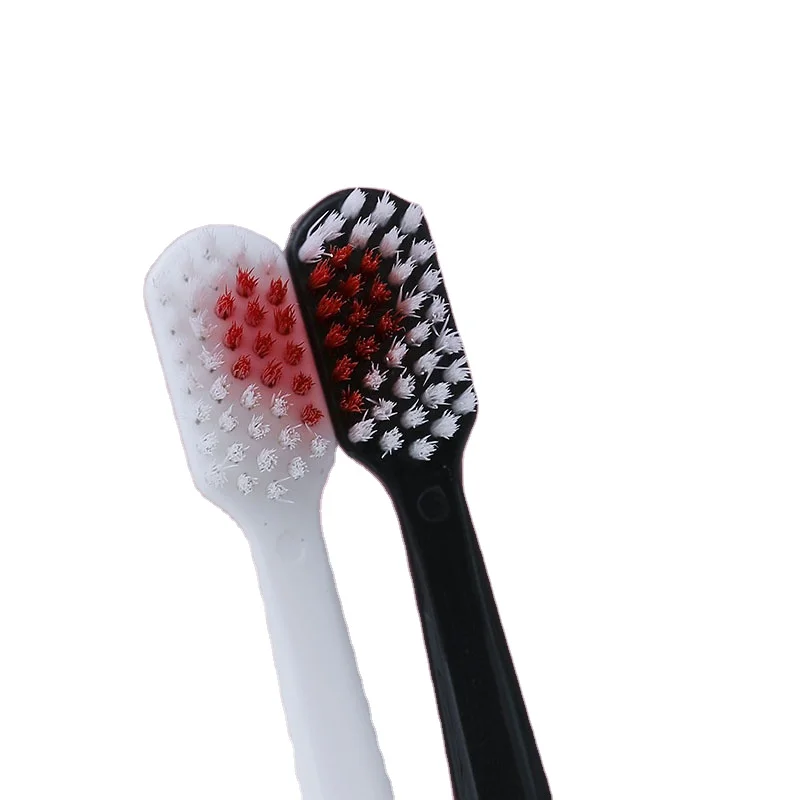 

2pcs / pack soft toothbrush black and white heart couple toothbrush