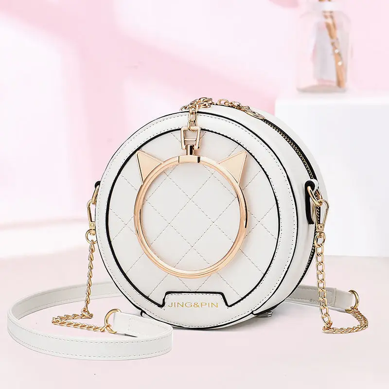 

2021 Latest Female Kitten Mini Bag Designer Luxury Brand Ladies Purses Women Round Hand Bags Handbags for Girls